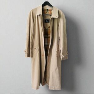 BURBERRY MENS NOVA CHECK TRENCH COAT SIZE 42 R